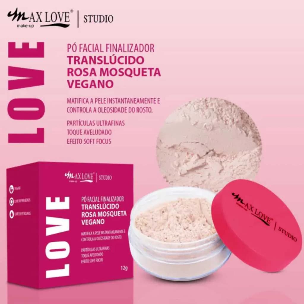 Pó Facial Translúcido Rosa Mosqueta Vegano