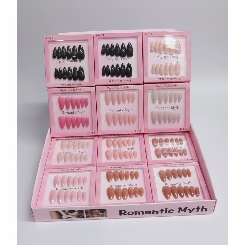 Romantic Myth Press-On Gel Nails — 12 peças